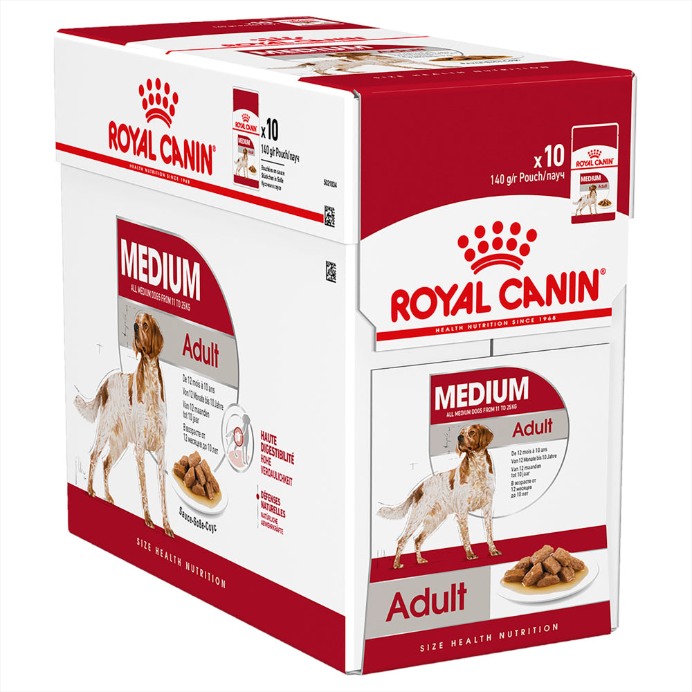Royal Canin Medium Adult 140gx10 Pouches | PeekAPaw Pet Supplies