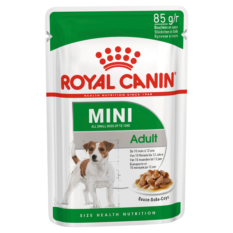 Royal Canin Mini Adult 85gx12 Pouches | PeekAPaw Pet Supplies