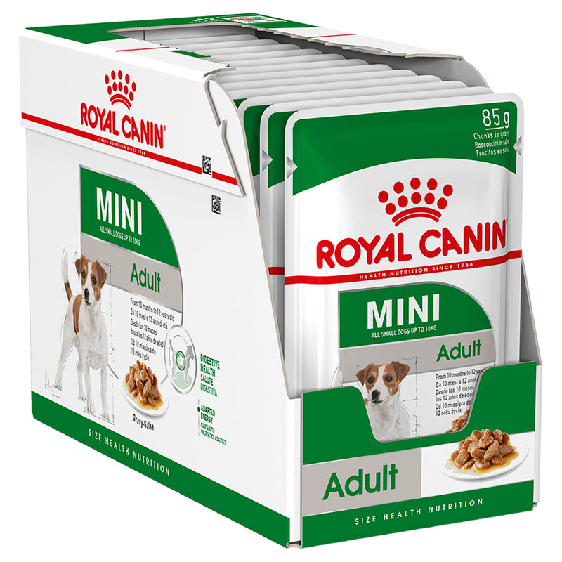 Royal Canin Mini Adult 85gx12 Pouches | PeekAPaw Pet Supplies
