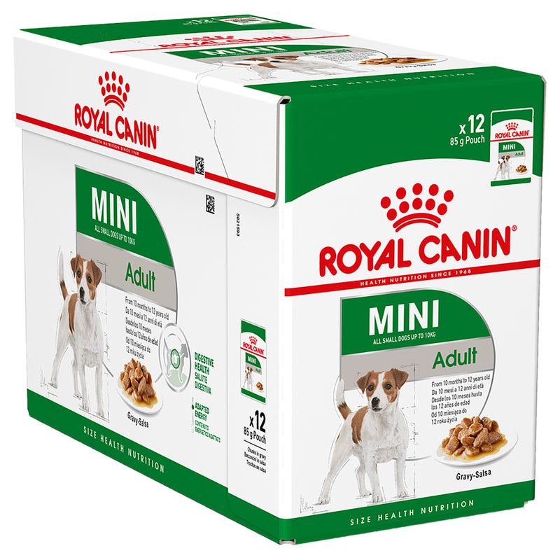 Royal Canin Mini Adult 85gx12 Pouches | PeekAPaw Pet Supplies