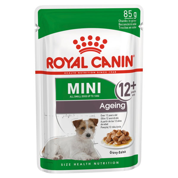 Royal Canin Mini Ageing 12+ 85gx12 Pouches | PeekAPaw Pet Supplies