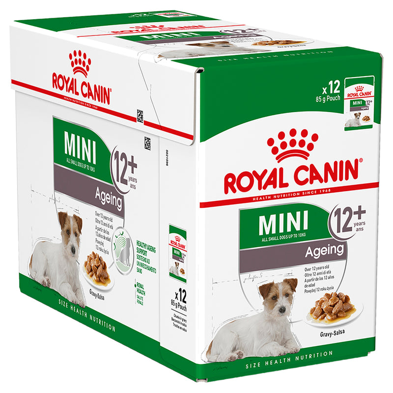 Royal Canin Mini Ageing 12+ 85gx12 Pouches | PeekAPaw Pet Supplies