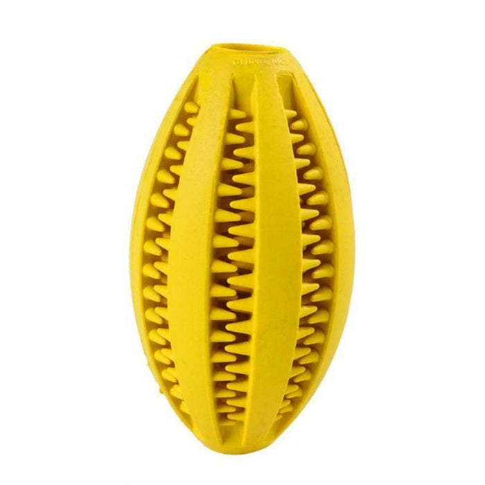 Dog Toothy Chew Toy Bite Resistant Interactive Treat Rubber Football 01