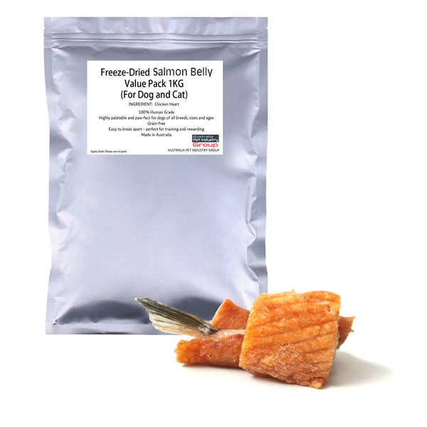 PetsBuddy Freeze-Dried Pet Treats for Dogs & Cats Salmon Belly | PeekAPaw Pet Supplies