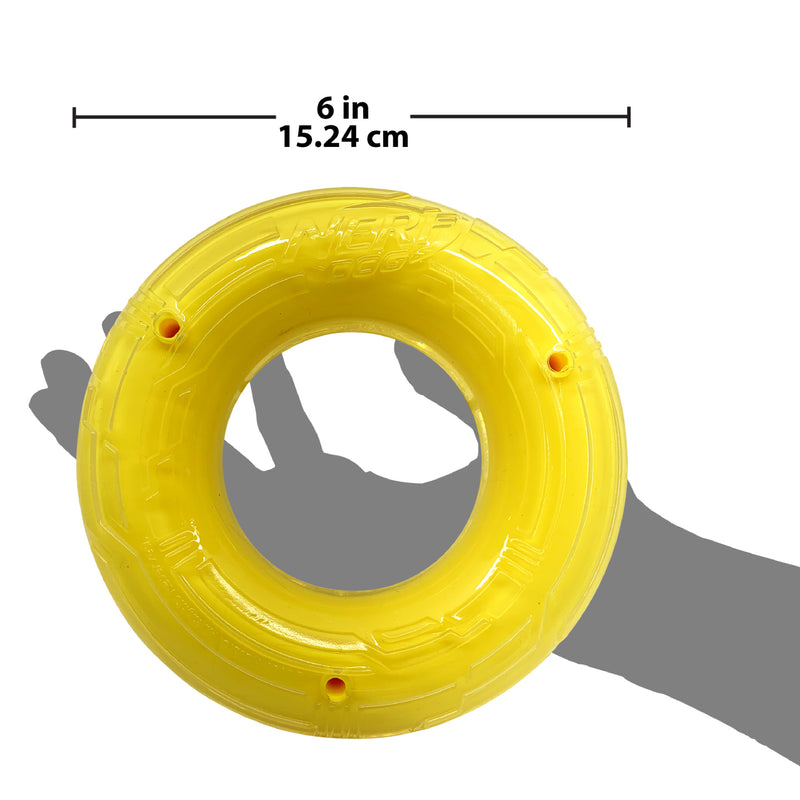 Nerf Scentology Dog Toy - Ring Chicken Clear/Yellow 15cm 03