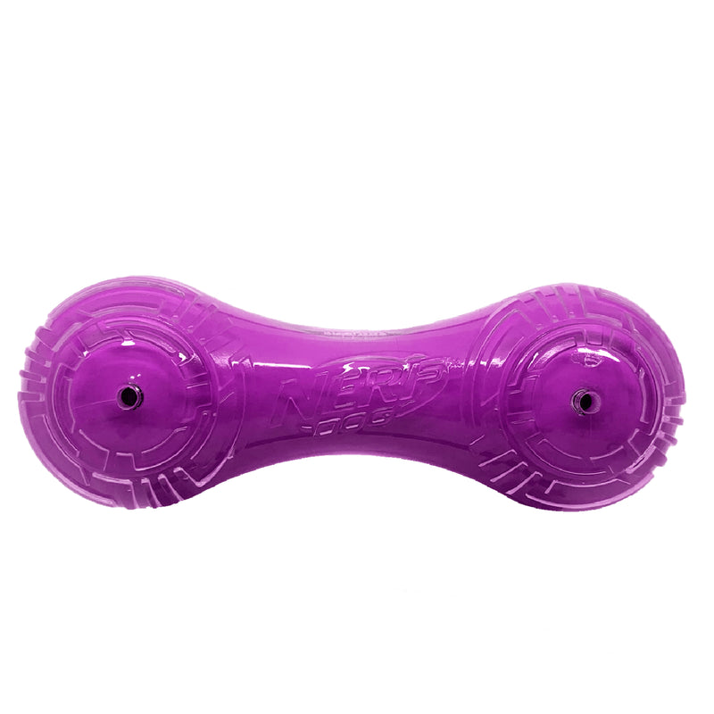 Nerf Scentology Dog Toy - Solid Barbell Beef Clear/Purple 17.5cm 04