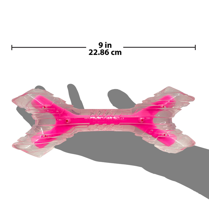 Nerf Scentology Dog Toy - Curved Bone Bacon Clear/Pink 22.5cm 03