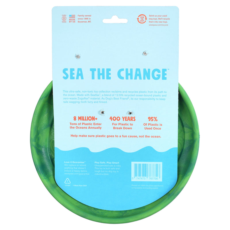 West Paw Seaflex Recycled Plastic Flyer Dog Toys - Sailz