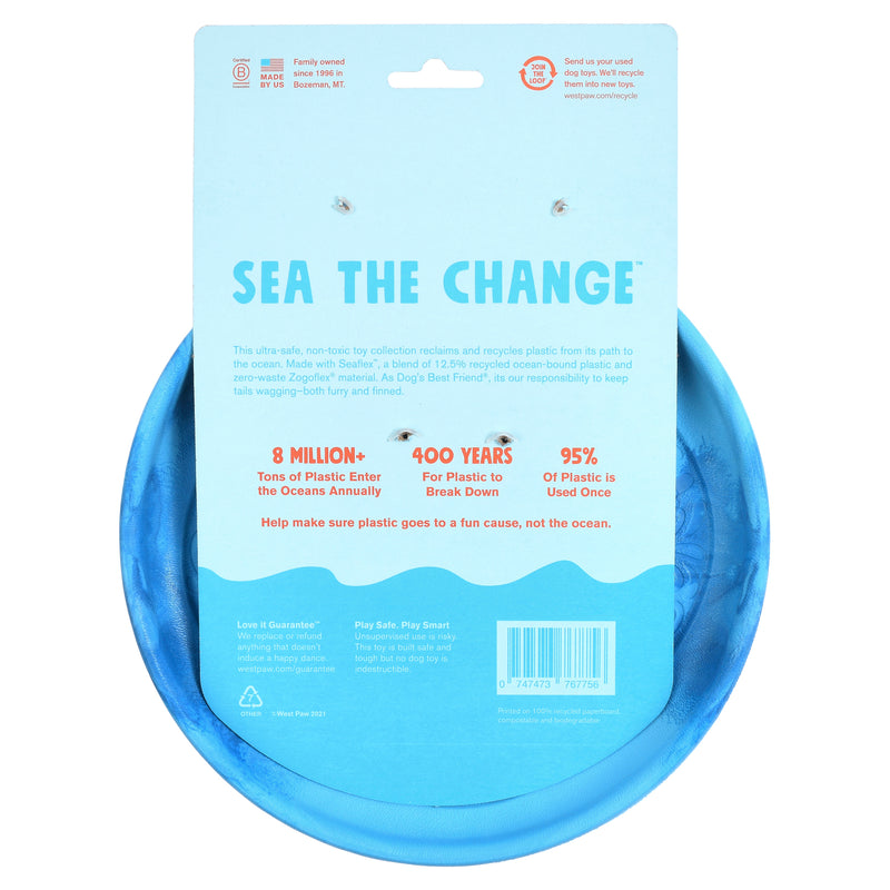 West Paw Seaflex Recycled Plastic Flyer Dog Toys - Sailz