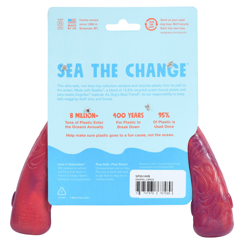 West Paw Seaflex Recycled Plastic Tug Dog Toys - Snorkl