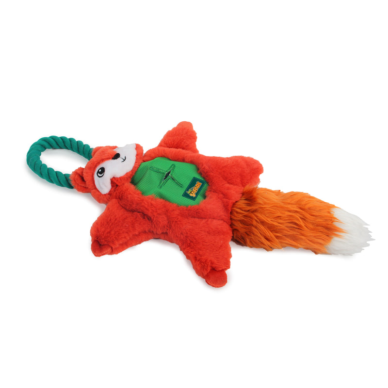 All for Paws AFP Dog Safari Air Crinkle Fox With Rope
