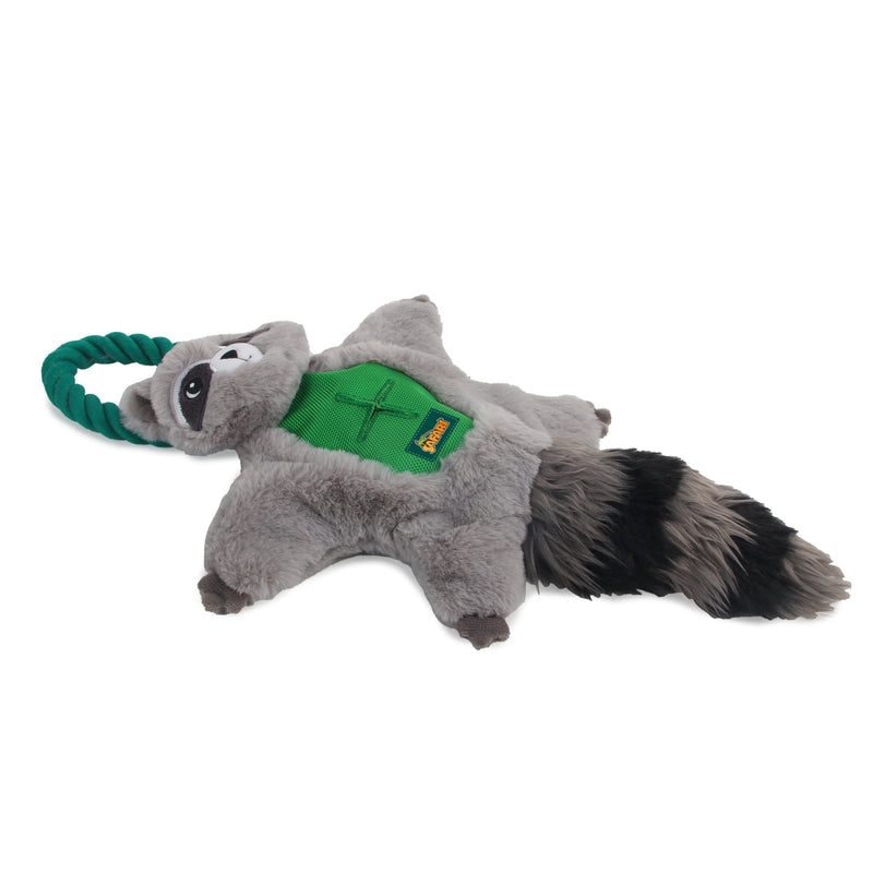 All for Paws AFP Safari Dog Toys Air Crinkle Racoon With Rope