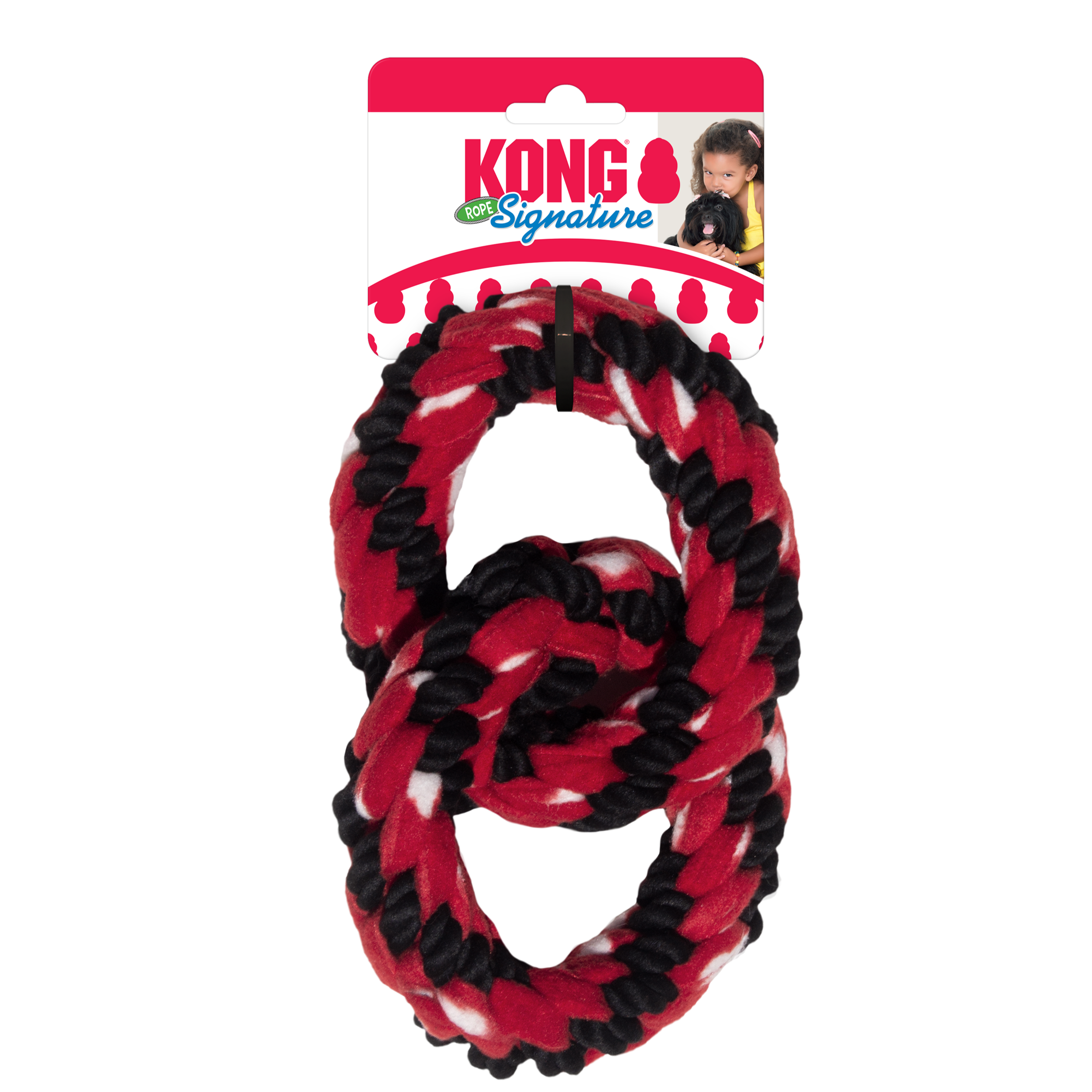 KONG Dog Toys Signature Rope Double Ring Tug 01