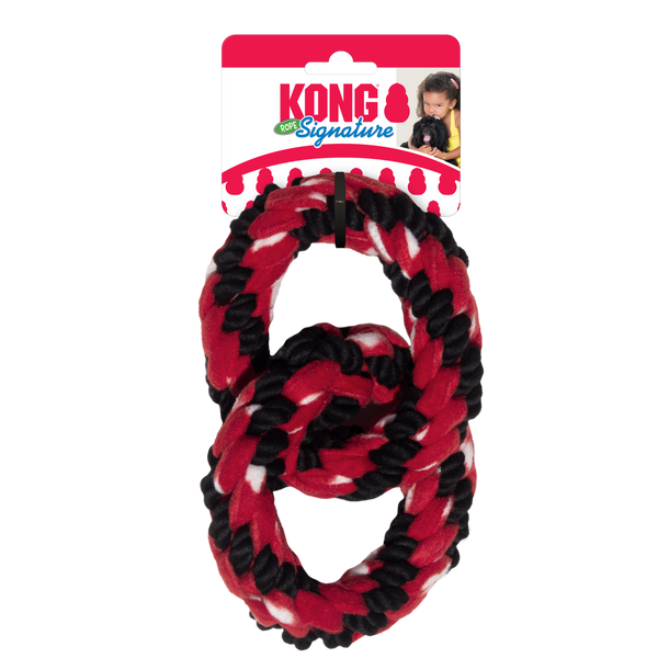 KONG Dog Toys Signature Rope Double Ring Tug 01
