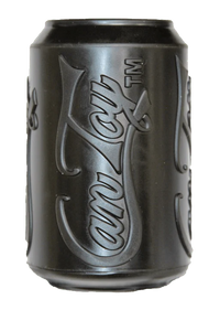 SodaPup Magnum Can Toy, black ultra-durable rubber drink-can chew toy