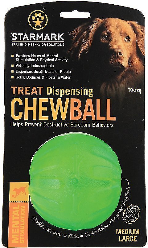 Starmark Dog Toys Treat Dispensing Chew Ball