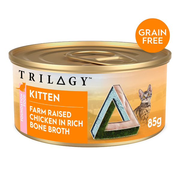 Trilogy Wet Kitten Cat Food Farm Raised Chicken in Rich Bone Broth