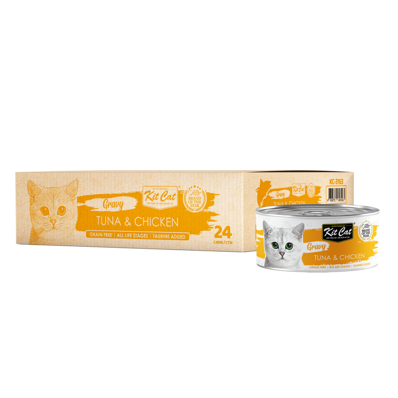 Kit Cat Gravy Canned Cat Food Tuna & Chicken 70g
