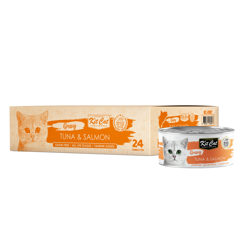 Kit Cat Gravy Canned Cat Food Tuna & Salmon 70g