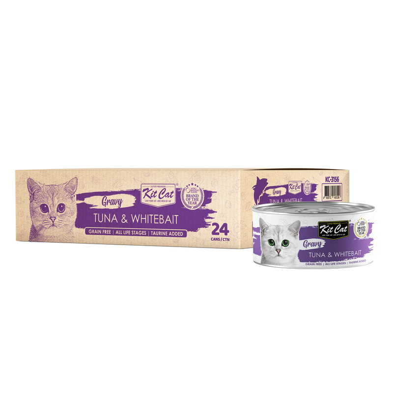 Kit Cat Gravy Canned Cat Food Tuna & Whitebait 70g
