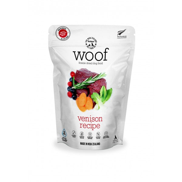 The New Zealand Natural Woof Freeze Dried Dog Food Wild Venison