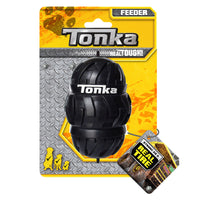 Tonka Tri Stack tread feeder dog toy, 12.5cm, on its Tonka feeder retail card