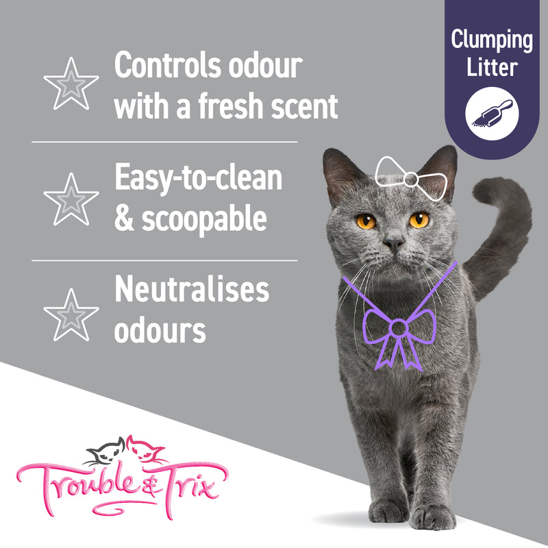 Trouble & Trix Odour Neutralising Clumping Cat Litter With Baking Soda