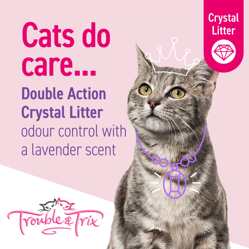 Trouble & Trix Odour Neutralising Crystal Cat Litter Lavender Scent