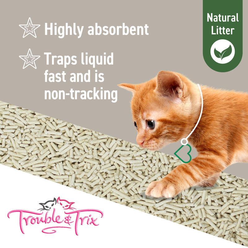 Trouble & Trix Plant Extract Natural Clumping Cat Litter Scent Free