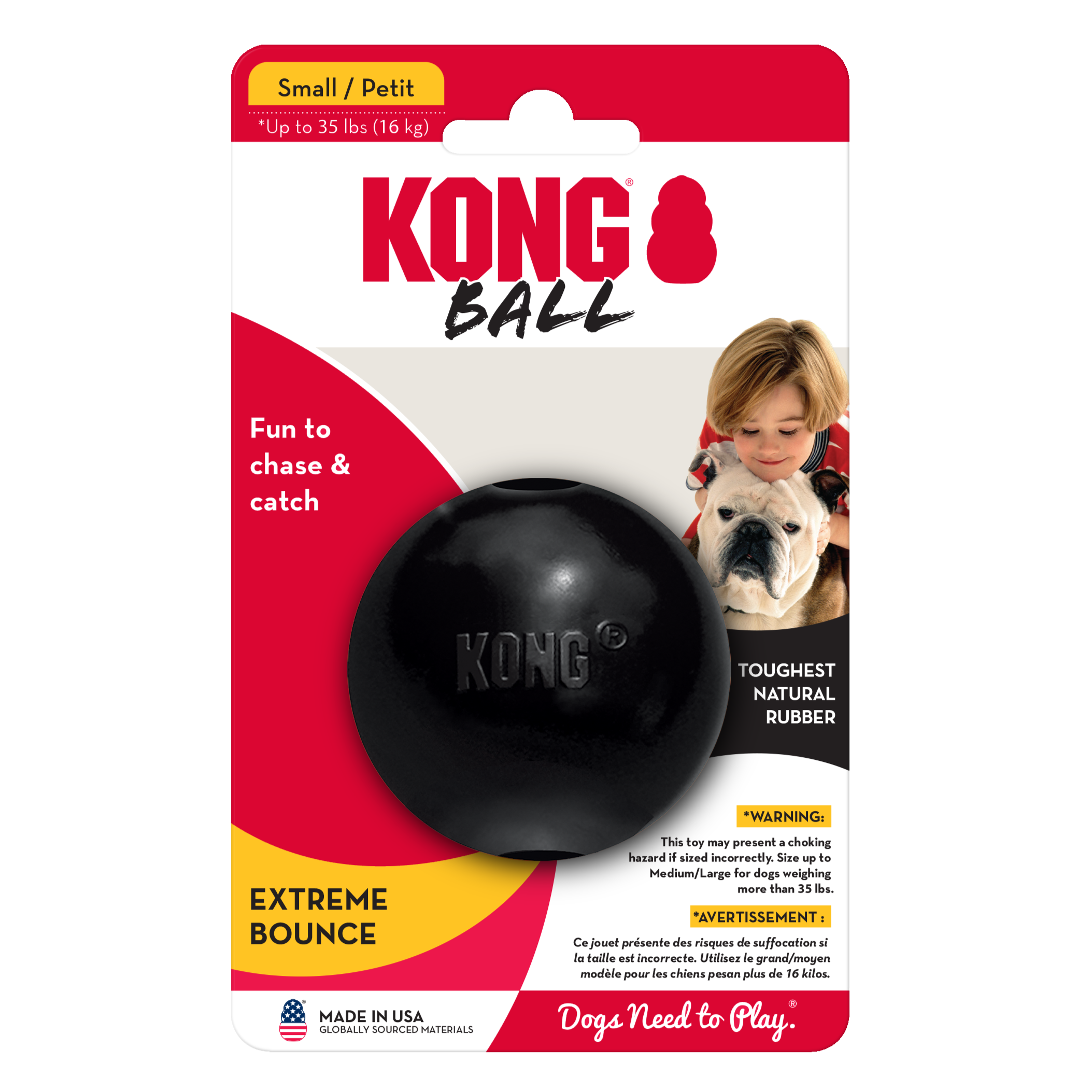 KONG Dog Toys Ball Extreme Bounce Small