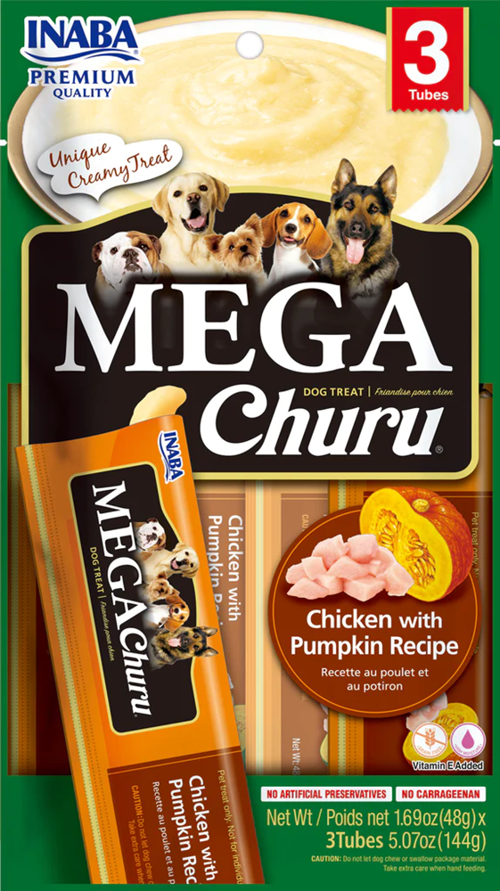 Inaba Dog Treat Mega Churu Chicken with Pumpkin 03