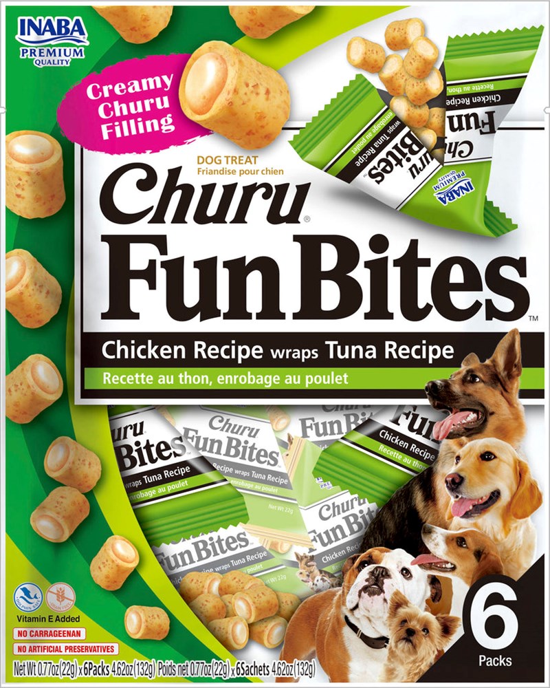 Inaba Dog Treat Churu Fun Bite Wraps Chicken with Tuna Recipe 02