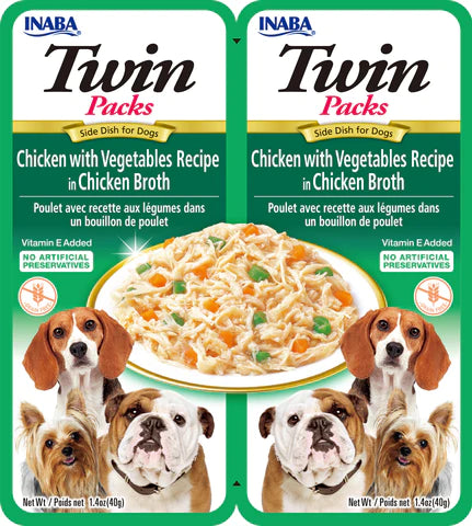 Inaba Dog Treat Twin Packs Chicken with Vegetables Recipe in Chicken Broth 01