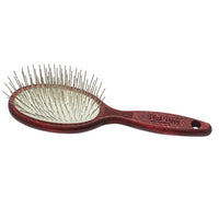 Plush Puppy Ultimate Extra Long Pin Brush, oval brush with long metal pins and a rosewood handle