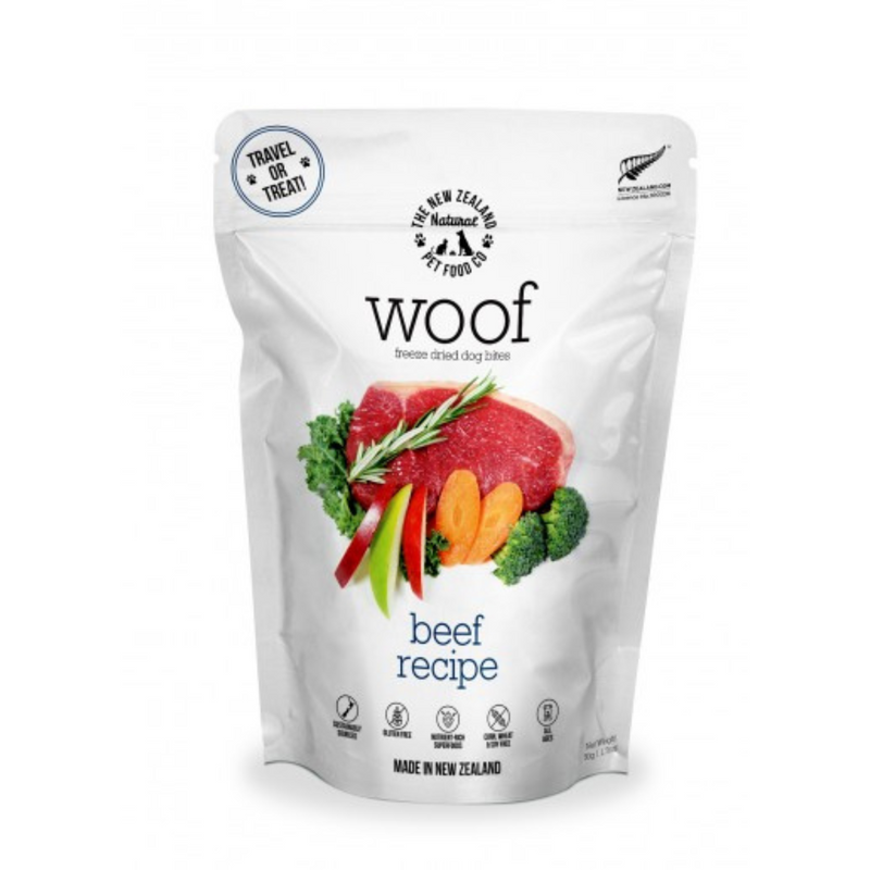 The New Zealand Natural Woof Freeze Dried Dog Treat Beef