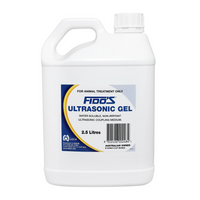 Fido's Ultrasonic Gel water-soluble coupling medium, 2.5 L container with handle, front label