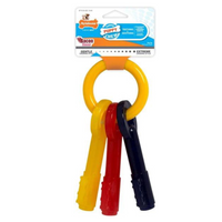 Nylabone Teething Puppy Chew Toy Alternative Keys Bacon Flavor