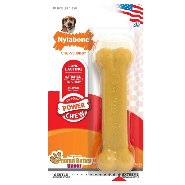 Nylabone Power Chew Durable Dog Toy Peanut Butter Flavor