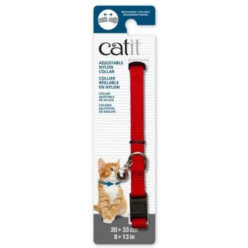 Catit Nylon Adjustable Cat Collar Breakaway Red