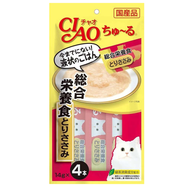 Ciao Cat Treats Churu Chicken Recipe Comprehensive Nutritional 14g x 4
