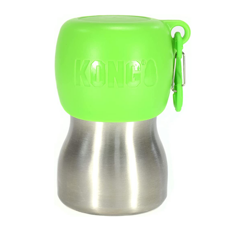 KONG H2O Stainless Steel Dog Water Bottle 280ml Green