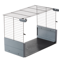 Ferplast Multipla base extension unit for modular small pet cages, with a fold-down ramp door