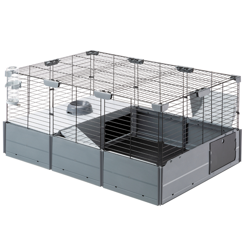 Ferplast Multipla Modular Cage for Rabbits and Guinea Pigs with Complete Accessories 107.5 X 72 X 50cm
