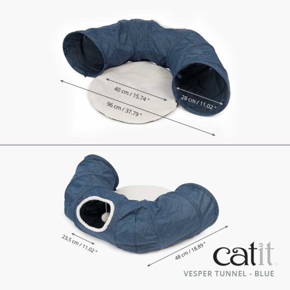 Catit Vesper Soft Foldable Play Furniture Tunnel 02