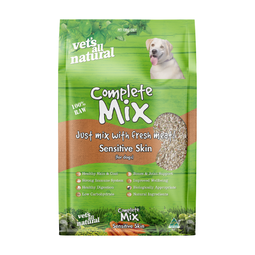 Vets All Natural Complete Mix for Dogs Sensitive Skin – front of bag
