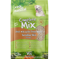 Vets All Natural Complete Mix for sensitive skin, green bag with an orange band