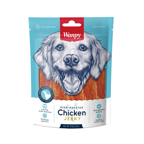 Wanpy Premium Dog Treats Oven-Roasted Chicken Jerky