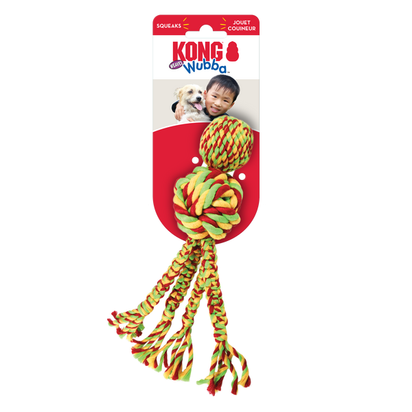 KONG Dog Toys Wubba Weaves with Rope Assorted 01