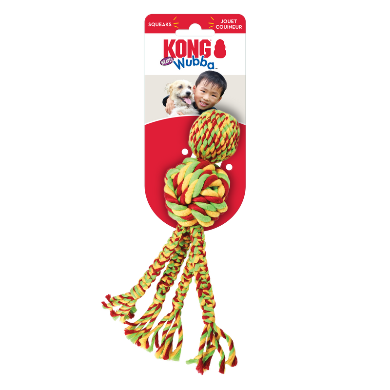 KONG Dog Toys Wubba Weaves with Rope Assorted 01