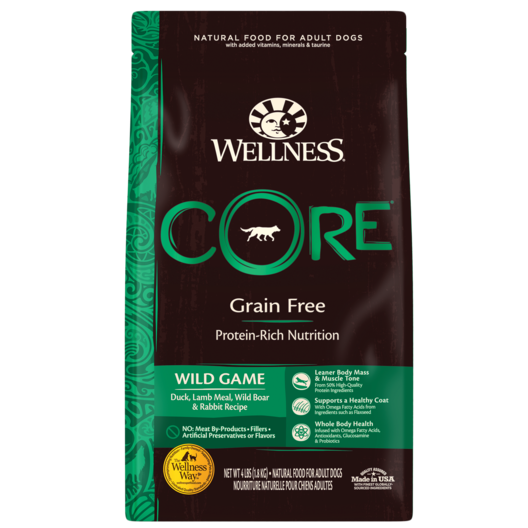 Wellness Core Grain Free Dry Dog Food Wild Game: Duck, Lamb, Wild Boar & Rabbit by Peekapaw